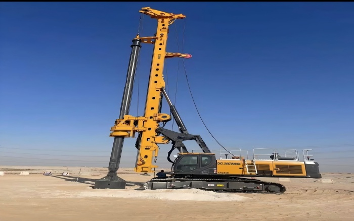 提速中东房建！！九洲国际旋挖钻机单日累计进尺200m